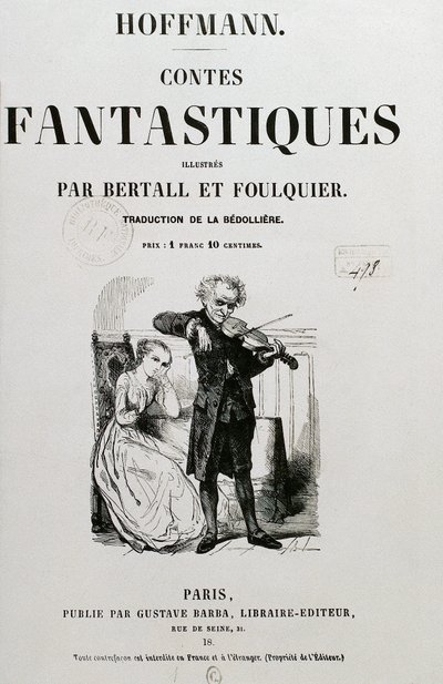 Rådmand Krespel (Rat Krespel), cover af "Les contes fantastiques" af Ernst Theodor Amadeus Hoffmann af Unknown artist