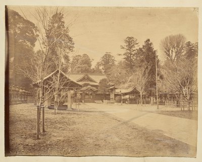 [Gårdhave i et uidentificeret japansk tempel]. af Unknown artist