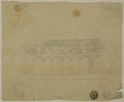 Tværsnit af basilikaen af Unknown artist