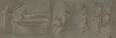 David lover Batseba, at Salomon vil regere af Unknown artist