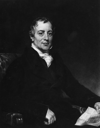 David Ricardo (1772 - 1823), britisk økonom. af Unknown artist