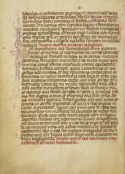 Dekoreret initial A af Unknown artist