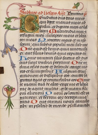 Dekoreret initial B af Unknown artist