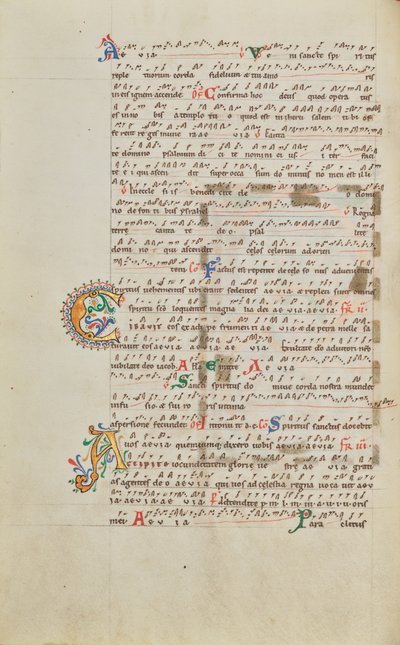 Dekoreret initial C; Dekoreret initial A af Unknown artist
