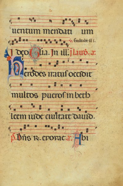 Dekoreret initial H af Unknown artist