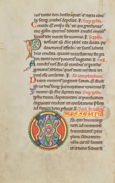 Dekoreret initial O af Unknown artist