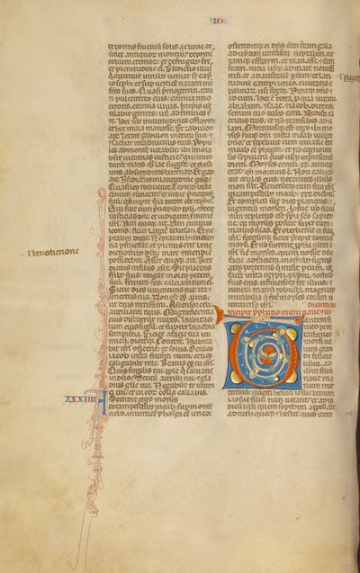 Dekoreret initial T af Unknown artist