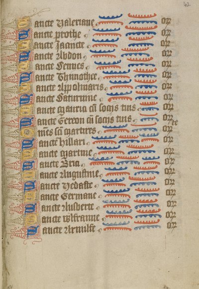 Dekoreret tekstside af Unknown artist