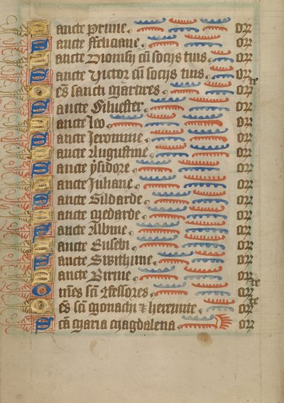 Dekoreret tekstside af Unknown artist