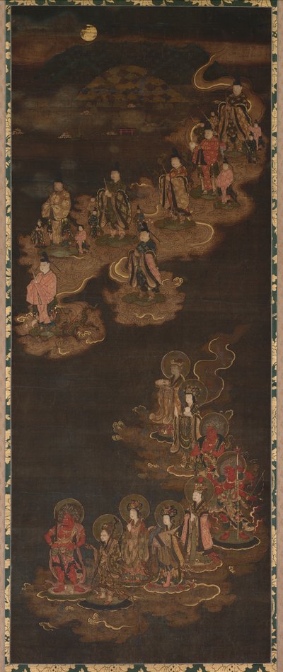 Nedstigning af de ni armaturer og de syv stjerner ved Kasuga af Unknown artist