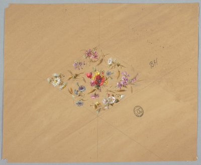 Design til tapet og tekstiler: Blomster af Unknown artist
