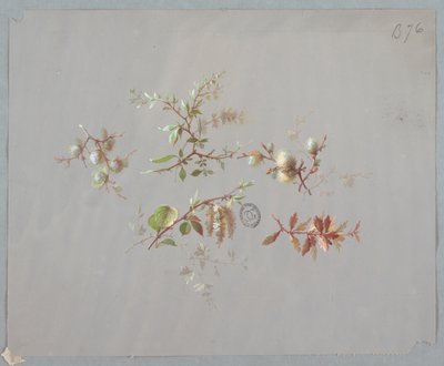 Design til tapet og tekstiler: Blomster af Unknown artist