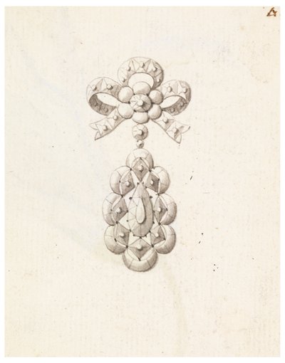 Design til en broche af Unknown artist