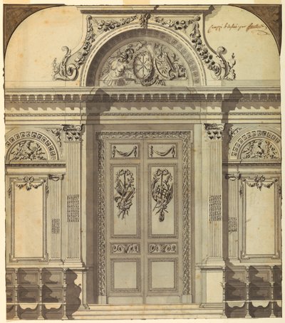 Design til en indgang til kirkevæg af Unknown artist