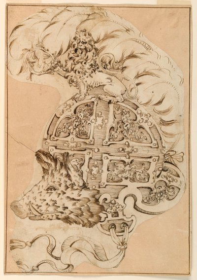Design til en dekorativ burgonet af Unknown artist