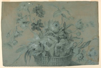 Design til et blomsterkurvmotiv af Unknown artist