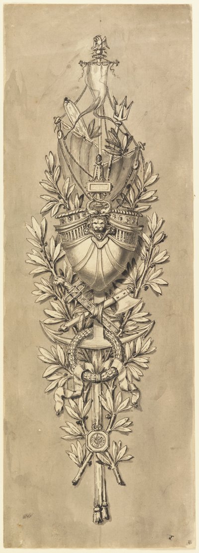 Design til et Marine Trophy af Unknown artist