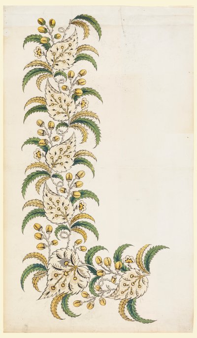 Design til en trykt lodret kant af Unknown artist