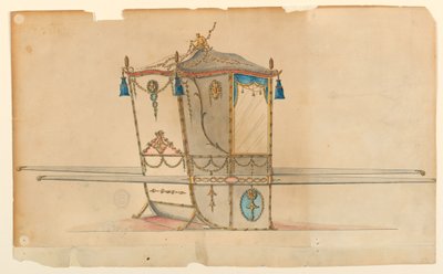 Design til en Sedan stol af Unknown artist