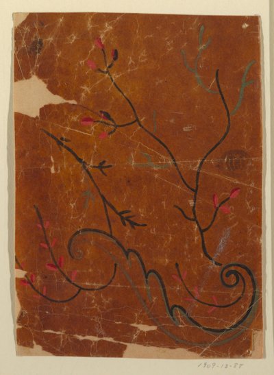Design til et vævet stof, fragment af Unknown artist