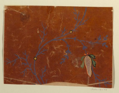 Design til et vævet stof, fragment af Unknown artist