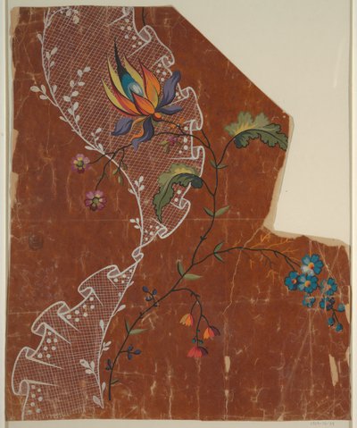Design til et broderet eller vævet stof af Unknown artist