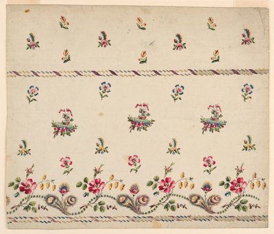 Design til et broderi af Unknown artist