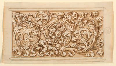 Design til et aflangt panel af Unknown artist