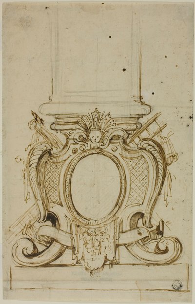 Design til bunden af en piedestal af Unknown artist