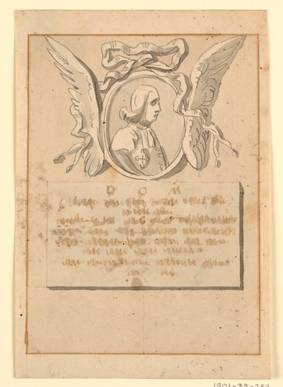 Design af et gravmonument for en prælat af Unknown artist