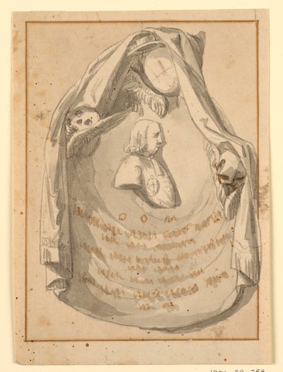 Design af et gravmonument for en prælat af Unknown artist