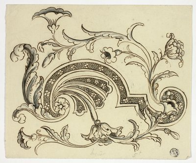 Design med valmuer af Unknown artist