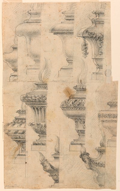 Design til balustervaser af Unknown artist