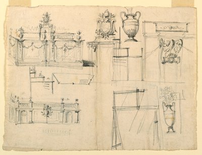 Design til vaser og arkitektur af Unknown artist