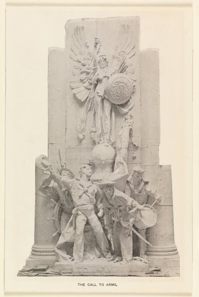 Detalje af Call to Arms-statuen på Dewey Arch af Unknown artist