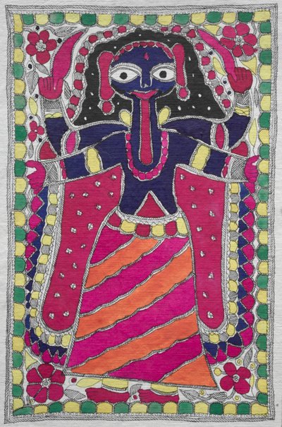 Andagt maleri (kvindefigur) af Unknown artist
