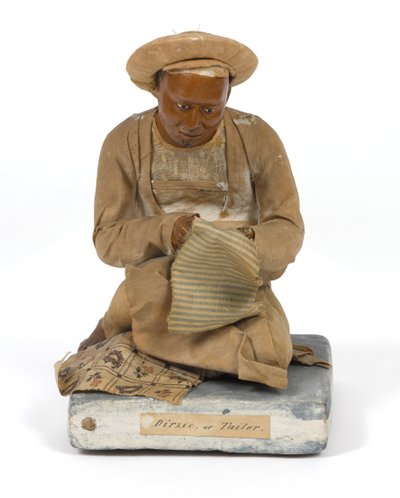 Dirzee, eller Tailor, terracottafigur, Indien, ca. 1880 (statuette) af Unknown artist