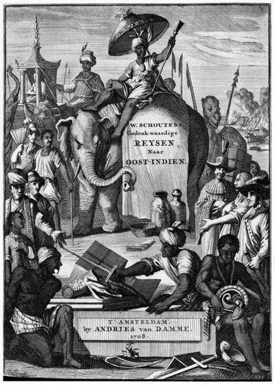 Discoveries of India: Travels to India, frontispice, af Schoutens af Unknown artist