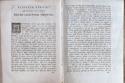 Dobbeltside fra en musiktraktat af Giuseppe Tartini af Unknown artist
