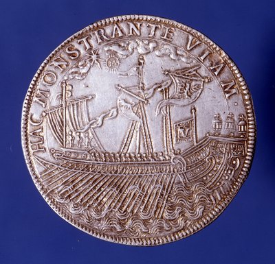 Ducat de Vincenzo Gonzaga (Vincent Gonzague) (1562 - 1612), hertug af Mantua, der repræsenterer en kabys. af Unknown artist