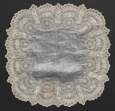 Broderet lommetørklæde af Unknown artist
