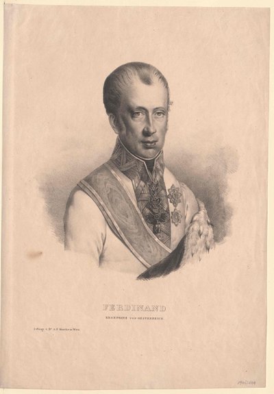 Kejser af Østrig Ferdinand I (print) af Unknown artist