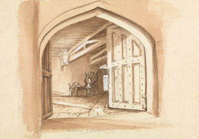 Indgang til Walmer Castle; skitser af døre af Unknown artist