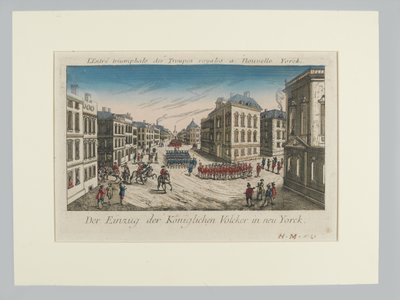 De kongelige troppers indtog i New York af Unknown artist
