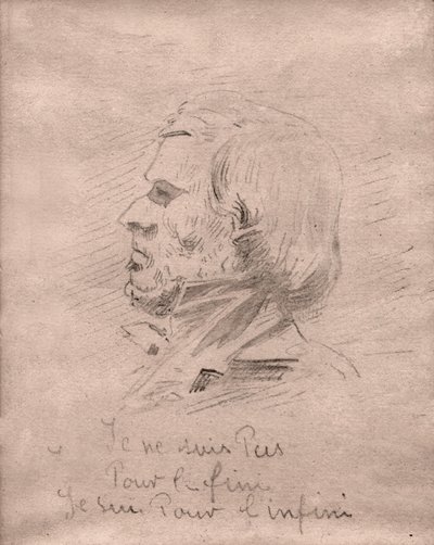 Eugene Delacroix. (tegning, omkring 1850) af Unknown artist