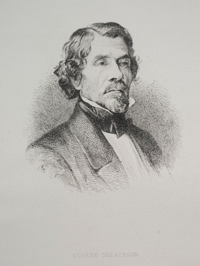 Eugène Delacroix af Unknown artist