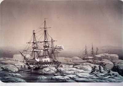 Ekspeditioner i Antarktis (sydlige pol): skibet "" Astrolabe"" (nyt navn på "Shell") af Jules Dumont d