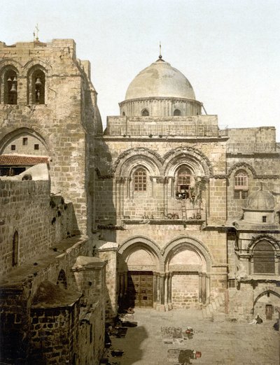 Facaden af den hellige grav. Jerusalem. Photochrome sd. 1890-1900. af Unknown artist