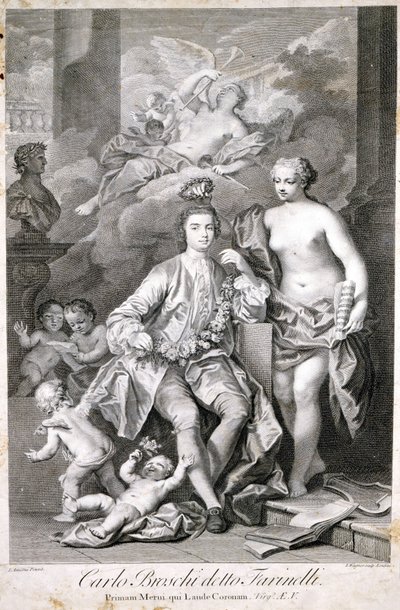 Farinelli (Carlo Broschi, dit; 1705 - 1782). af Unknown artist