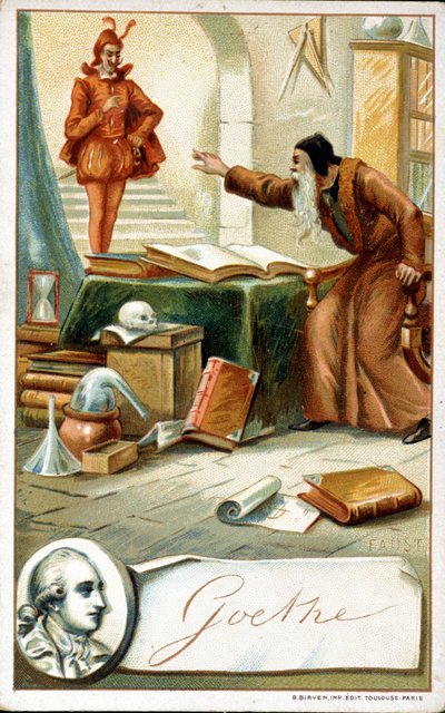 Faust de Goethe - Kromolitografi 1800-tallet af Unknown artist